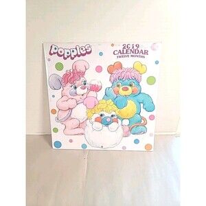 2019 Popples Wall Calendar Ephemera 80's Art ( Open)